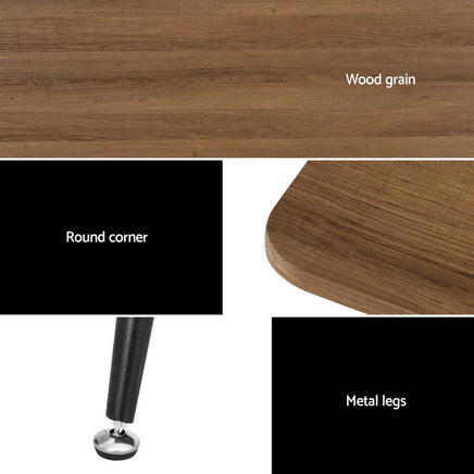 Dining Table 4 Seater Kitchen Cafe Wooden Table Rectangular 120CM Furniture Kings Warehouse 