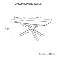 Dining Table in Crisscross Shaped High Glossy Stainless Steel Base with 12mm Tempered Glass Top Furniture Kings Warehouse 