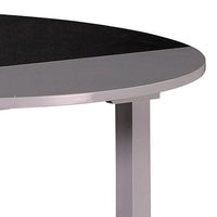 Dining Table in Round Shape High Glossy MDF Wooden Base Combination of Black & White Colour Kings Warehouse 