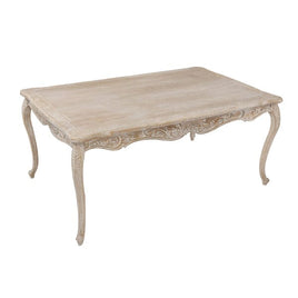 Dining Table Oak Wood Plywood Veneer White Washed Finish in large Size Furniture Kings Warehouse 