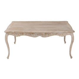 Dining Table Oak Wood Plywood Veneer White Washed Finish in Medium Size Furniture Kings Warehouse 