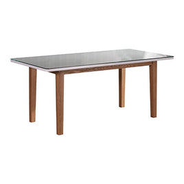 Dining Table White Top High Glossy Wooden Base Furniture Kings Warehouse 