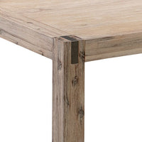 Dining Table with Solid and Veneered Acacia Large Size Wooden Base in Oak Colour Furniture Kings Warehouse 