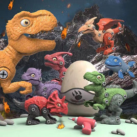 Disassemble Blocks Jurassic Dinosaurs Building Blocks Toys Battery Drill Tyrannosaurus Rex Wyvern Velociraptor Stegosaurus 3 Baby & Kids Kings Warehouse 