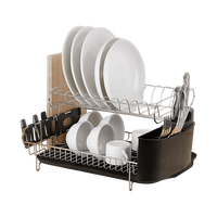 Dish Drying Rack Drainer Cup Plate Holder Cutlery Tray Kitchen Organiser Home & Garden Kings Warehouse 