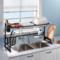 Dish Drying Rack Over Sinks Adjustable 85-100cm (Black) GO-DDR-100-JD Kings Warehouse 