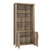 Display Shelf Book Case Stand Bookshelf Natural Wood like MDF in Oak Colour Furniture Kings Warehouse 