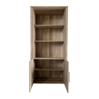 Display Shelf Book Case Stand Bookshelf Natural Wood like MDF in Oak Colour Furniture Kings Warehouse 