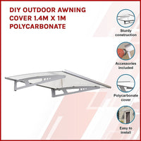 DIY Outdoor Awning Cover 1.4m x 1m Polycarbonate Kings Warehouse 