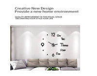 DIY Wall Clock Modern Frameless Large 3D Wall Watch Giant Roman Numerals for Home Living Room and Bedroom (Small) Fun in the Sun Kings Warehouse 