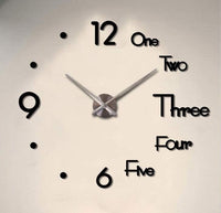 DIY Wall Clock Modern Frameless Large 3D Wall Watch Giant Roman Numerals for Home Living Room and Bedroom (Small) Fun in the Sun Kings Warehouse 