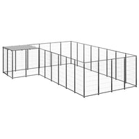 Dog Kennel Black 10.89 m² Steel Kings Warehouse 