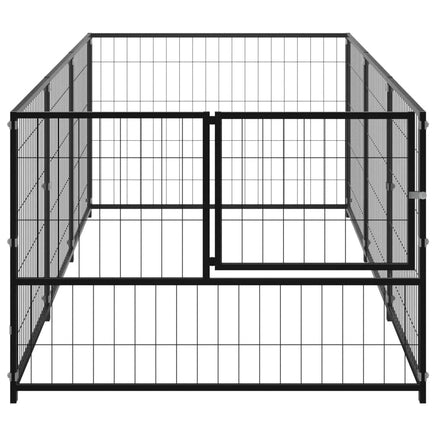 Dog Kennel Black 3 m² Steel Kings Warehouse 