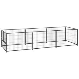 Dog Kennel Black 3 m² Steel Kings Warehouse 