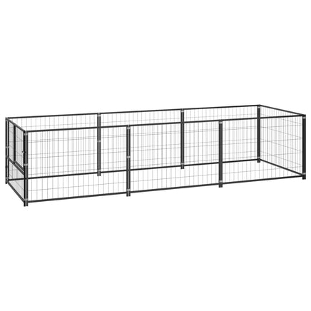 Dog Kennel Black 3 m² Steel Kings Warehouse 