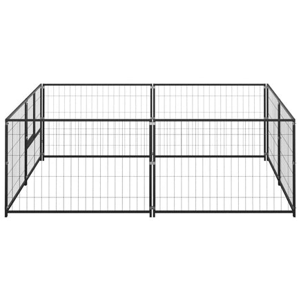 Dog Kennel Black 4 m² Steel Kings Warehouse 