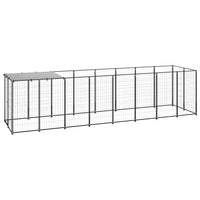 Dog Kennel Black 4.84 m² Steel Kings Warehouse 