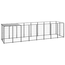 Dog Kennel Black 4.84 m² Steel Kings Warehouse 