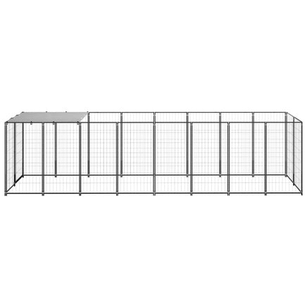 Dog Kennel Black 4.84 m² Steel Kings Warehouse 