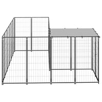 Dog Kennel Black 4.84 m² Steel Kings Warehouse 