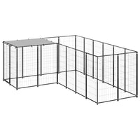 Dog Kennel Black 4.84 m² Steel Kings Warehouse 