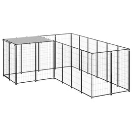 Dog Kennel Black 4.84 m² Steel Kings Warehouse 