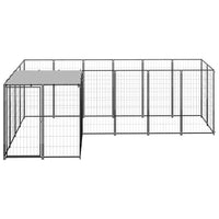 Dog Kennel Black 4.84 m² Steel Kings Warehouse 