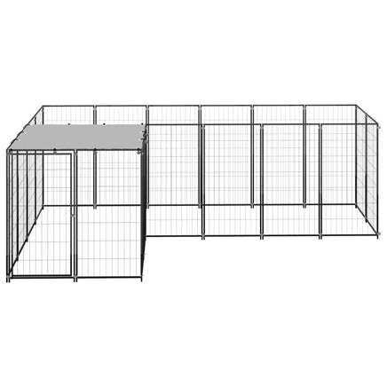 Dog Kennel Black 4.84 m² Steel Kings Warehouse 