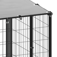 Dog Kennel Black 7.26 m² Steel Kings Warehouse 