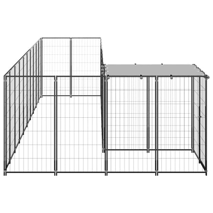 Dog Kennel Black 7.26 m² Steel Kings Warehouse 