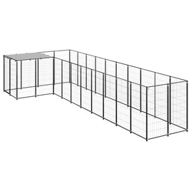 Dog Kennel Black 7.26 m² Steel Kings Warehouse 