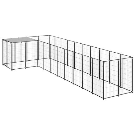 Dog Kennel Black 7.26 m² Steel Kings Warehouse 