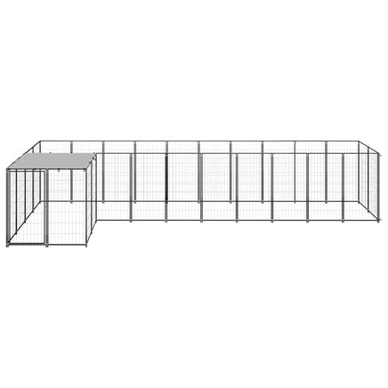 Dog Kennel Black 7.26 m² Steel Kings Warehouse 