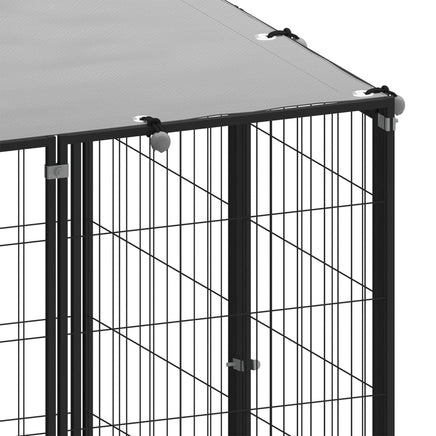 Dog Kennel Black 8.47 m² Steel Kings Warehouse 