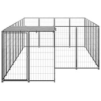 Dog Kennel Black 8.47 m² Steel Kings Warehouse 