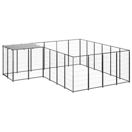 Dog Kennel Black 8.47 m² Steel Kings Warehouse 