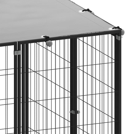 Dog Kennel Black 8.47 m² Steel Kings Warehouse 