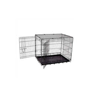 Dog Wire Crate Large - Portable Collapsible Travel Kennel - Pet Puppy Cage cat supplies Kings Warehouse 