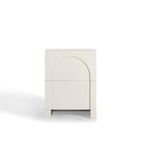 Dome White Bedside Table Furniture Kings Warehouse 