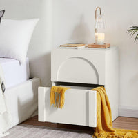 Dome White Bedside Table Furniture Kings Warehouse 