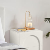 Dome White Bedside Table Furniture Kings Warehouse 