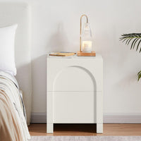 Dome White Bedside Table Furniture Kings Warehouse 