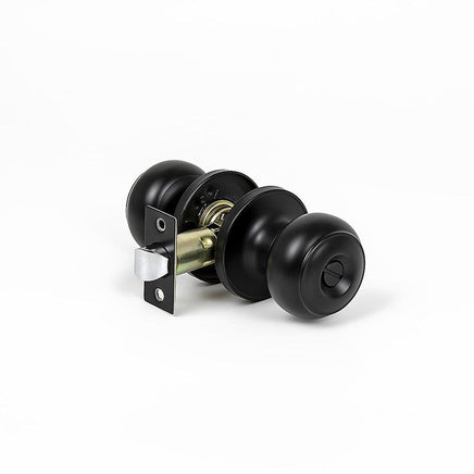 Door Handle Set Privacy Function Round Black Home & Garden Kings Warehouse 