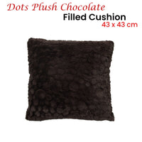 Dots Chocolate Dots Chocolate Plush Filled Cushion 43 x 43 cm Home & Garden Kings Warehouse 