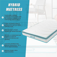 Double 20cm Hybrid Mattress – Memory Foam and Innerspring Support Furniture Kings Warehouse 