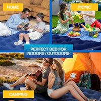 Double Inflatable Air Bed Indoor/Outdoor Heavy Duty Durable Camping Kings Warehouse 
