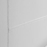 Double PU Leather Bed Frame White Furniture Kings Warehouse 