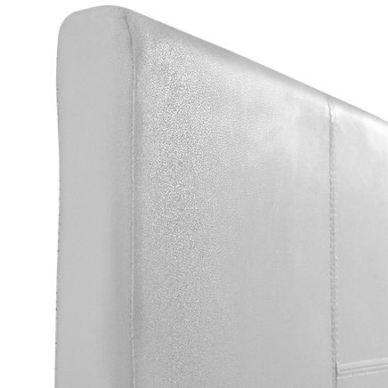 Double PU Leather Bed Frame White Furniture Kings Warehouse 