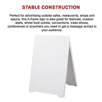 Double Side Sidewalk A-frame Sign Sandwich Board holds Graphic Plastic Panels Home & Garden Kings Warehouse 