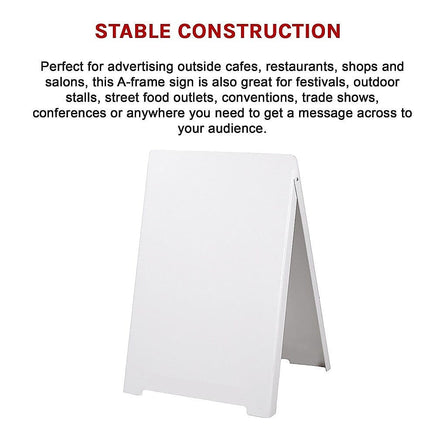 Double Side Sidewalk A-frame Sign Sandwich Board holds Graphic Plastic Panels Home & Garden Kings Warehouse 